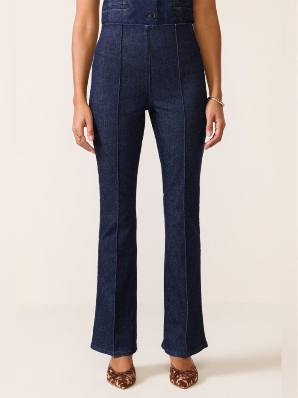 SPANX Micro Flare Pull on Jeans Dark Wash Size XL NWT Brand New